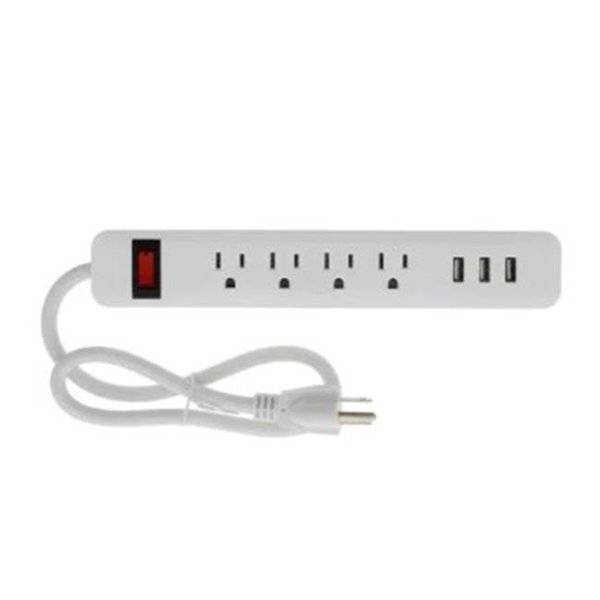 Bright-Way Bright-Way 110009 4 Outlet; 3 USB Strip 110009